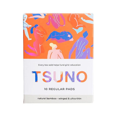 Tsuno Bamboo Pads Regular Winged and Ultra Thin 10 pack